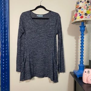 Maurices Charcoal Tunic Shirt with Pockets